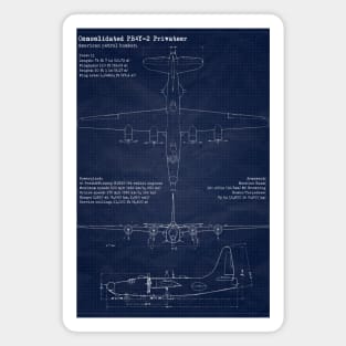 PB4Y Privateer Blueprint Magnet